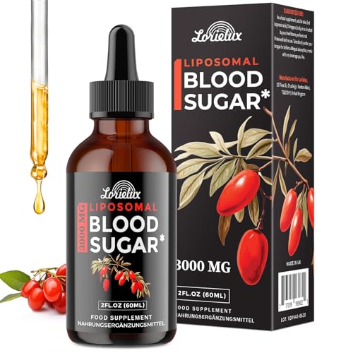 Liposomal Blood Sugar Support Drops - 3000 mg Advanced Formula fo...