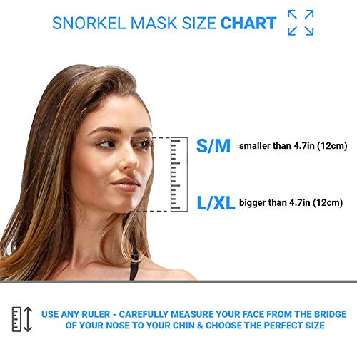 cozia design Full Face Snorkel Mask - 180° Panoramic View Scuba Mask, Safe Breathing System for Longer Diving, Anti Fog and Anti Leak Snorkeling Gear with Camera Mount, Fast Drying Microfiber Towel - Thumbnail 6