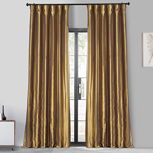 HPD Half Price Drapes Blackout Curtains for Bedroom & Living Room, Faux Silk Taffeta Blackout Curtain 50 X 108 (1 Panel)