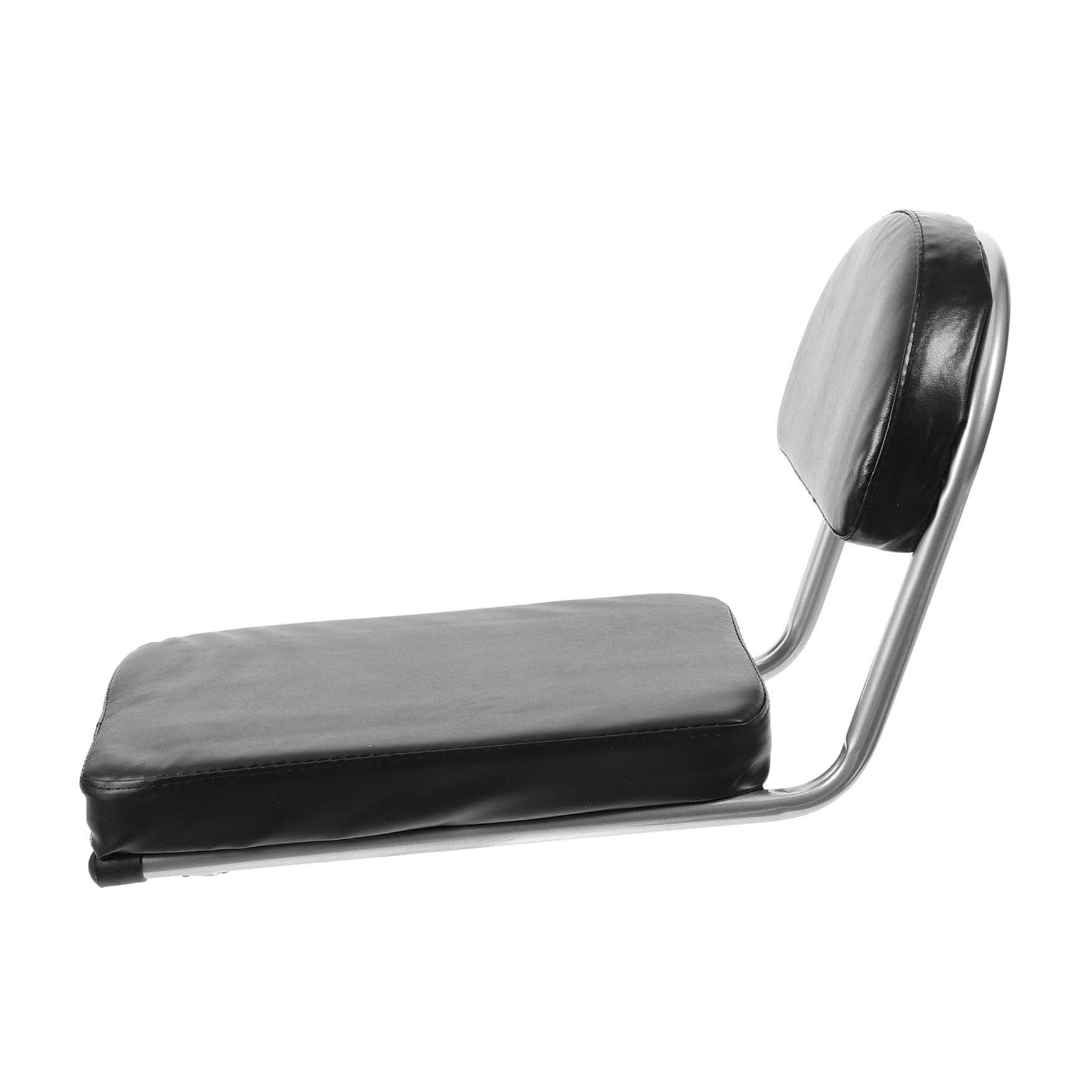 Galpada Fahrradsattel mit Rückenlehne, Leder Metall, Schwarz