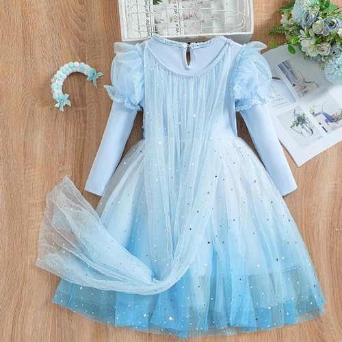 Girl Winter Tutu Dress Long Sleeve Crewneck Holiday Dresses for Toddler Girls2