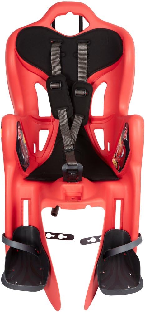 Seggiolino Posteriore Bicicletta Disney Cars - seggiolino per Bambini - Supporto Fino a 22 kg - Testato ed omologato EN 14344