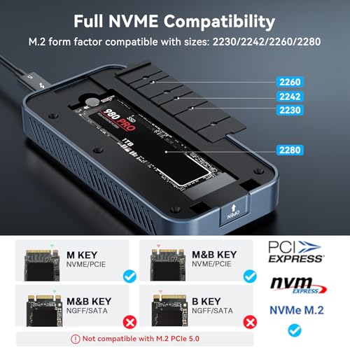 ACASIS Enclosure SSD M.2 NVMe 80Gbps con Cable Thunderbolt 5 miniatura 7