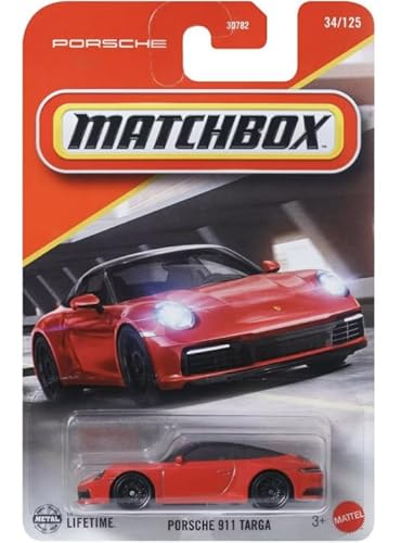 Matchbox Porsche 911 Targa [Red W/Black Top] 34/125, 1:64 Scale Diecast Toy Vehicle