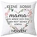 Shoppawhile Geschenke für Mama zum Geburtstag Muttertag Mama Geschenk Weiß Kissenbezug 45x45cm Weihnachten Geschenk für Mütter