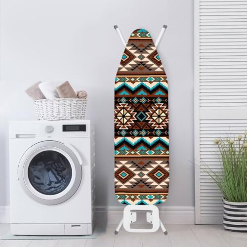 Image of Africa Ethnic Pattern Ironing Board Cover Standard Size 15x54 inch, Hook and Loop Easy to Install and Stain Resistant
