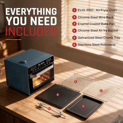 Image of Domestica Elio Pro 24 in 1 Digital Air Fryer Oven & Toaster, 30 L, 1700 W