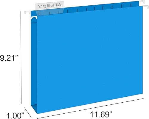 Miniatura 2 de HERKKA Carpetas colgantes de capacidad adicional, paquete de 30 carpetas colgantes reforzadas tamaño carta con expansión resistente de 1 pulgada,