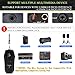 Rechargeable Wireless Microphone System Dual UHF Handheld Cordless Dynamic Mics With Bass Echo Trable Button Range 96ft for Karaoke Singing Preaching 1/4'' &1/8'' output for Amplifier Speaker Mixer