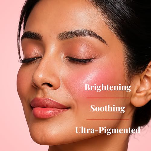 Image of Just Herbs Dewy Glow Blush Stick with Shea Butter & Cica for Eyes Cheeks and Lips For Women