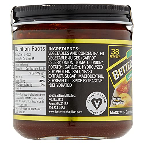 image for Better Than Bouillon Premium Seasoned Vegetable Base, Blendable Base f
