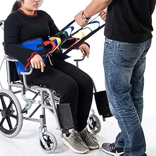 Fushida Stand Assistance Belt - Transfer Sling for Standing- Padded Patient Lift Sling Stand Assist Sling 300lb Weight,Padded Assist Gait Belt,Quicker Easier Safer Transfers & Toileting(FYH290-BLUE)