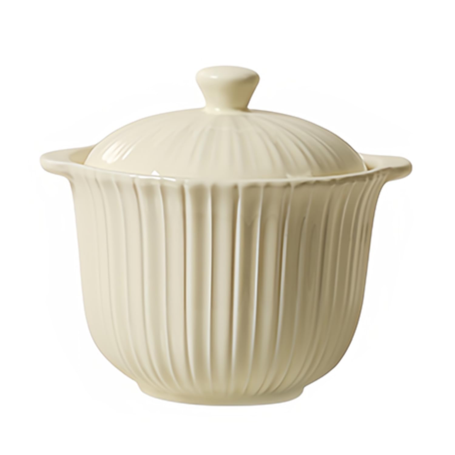 Cuenco pequeño con tapa, platos de sopa de cebolla, aptos para horno, microondas, taza de sopa (blanco, 500 ml)