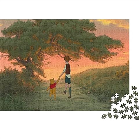 Winnie The Pooh Puzzle Jigsaw Animated Puzzles for Adults And Children 500 Piece Jigsaw Puzzles for Adults And Children Challenging Game Jigsaws 500pcs (52x38cm) Cover