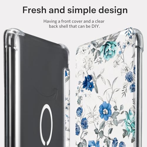 Image of CoBak Magnetic Case for 7 inch Kindle Paperwhite 12th Gen 2024 and Kindle Colorsoft - Compatible with iPhone MagSafe, for Samsung /Belkin /Anker Wireless Charging Pads, Clear Back Cover, Auto Sleep Wake