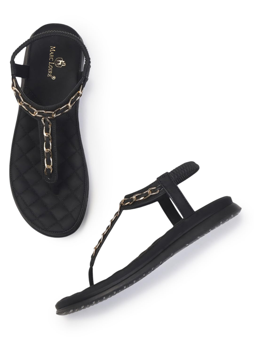 women’s black solid t-strap flats pu upper with padded insole & tpr sole comfortable t-strap flat shoes for office, casual