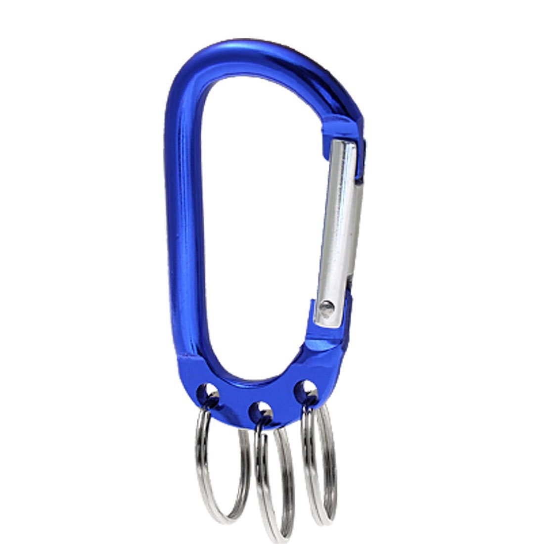 Mallofusa Aluminum D-Shaped Carabiner Buckle With 3 Keychian Clip Spring Carabiner Hook Snap Key Chain