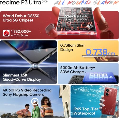 realme P3 Ultra 12GB 256GB Neptune Blue - Image 8