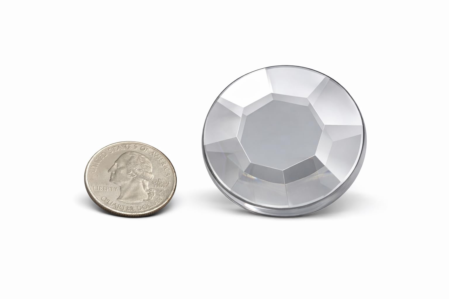 Allstarco Crystal Clear H102 45Mm Large Acrylic Cosplay Gems Flat Back Plastic Rhinestones For Jewelry Making, Costumes, Scrapbooking, Props, Crafts Embelishments 2Pcs (Crystal Clear H102)
