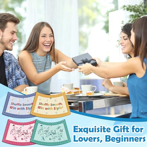 Catcan Mahjong Tile Shufflers, Set de 4 Mezcladores de Borde Abanico miniatura 7