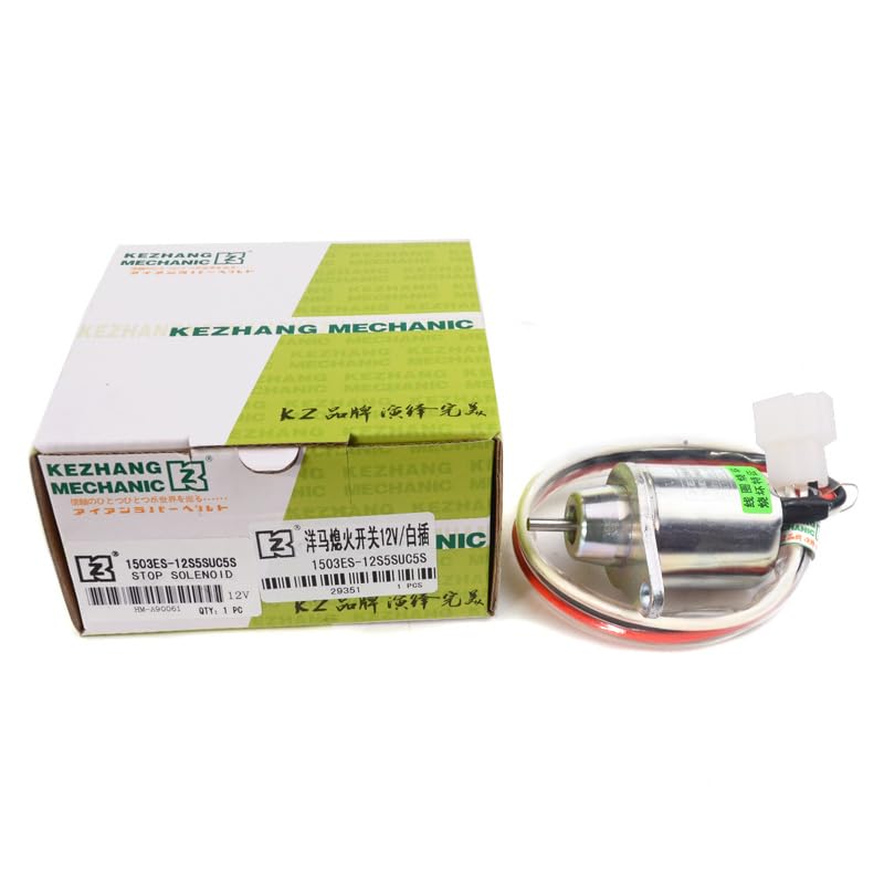 12V Shut Off Solenoid White Plug 1503ES-12S5SUC5S KZ001684 Fits for R55-7/R6 Excavator