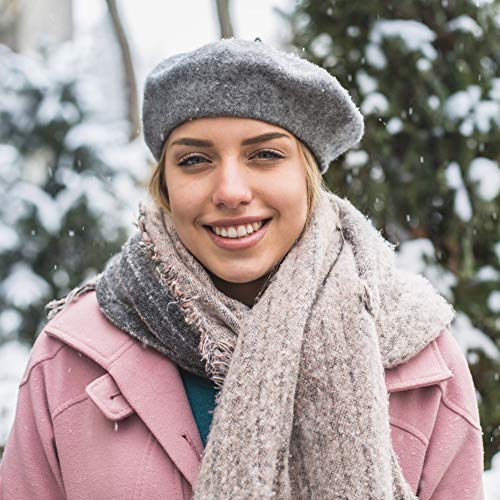 Quacoww 4 Pieces Beret Hats For Women, Beret Hat French Style, Beanie Hats Fashion Ladies Beret Caps Outdoor Hat (Black, Brown, Gray, Khaki) #TOP7