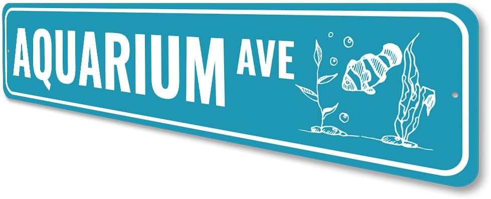 Aquarium Avenue Sign - 9 x 36