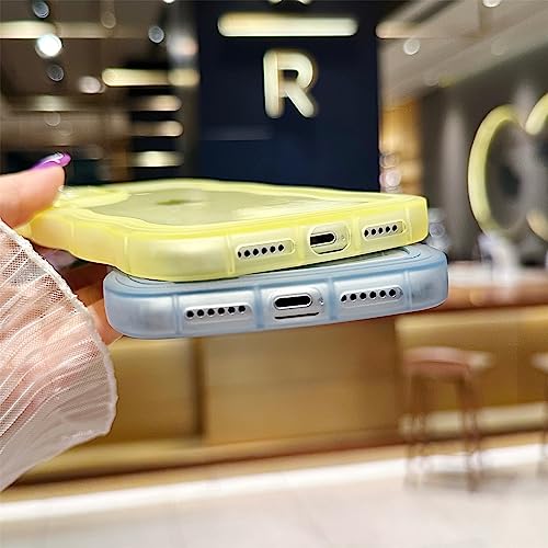 Image of Compatible with iPhone 11 Case 6.1 inch 2019, Cute Kawaii Curly Wave Frame Shape Soft Silicone Shockproof Protective Phone Cover for Women Girls, Clear /Black