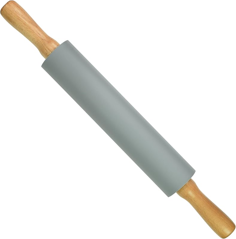 R&M Rodillo de silicona de 17 pulgadas, barril grande de 9,75 pulgadas de largo, 2 pulgadas de diámetro, antiadherente para todas sus necesidades de horneado