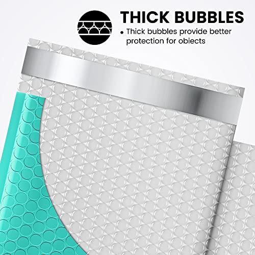 Image of Fuxury 300 Pack Teal Bubble Mailers 6x10 Small Bubble Shipping Envelopes