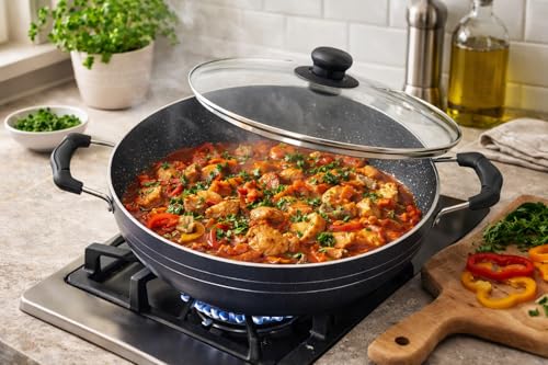 Sartén Kadai antiadherente con tapa de vidrio 2.2 L miniatura 6