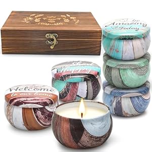 Natural Soy Wax Candle 6 Pack,Wood ...