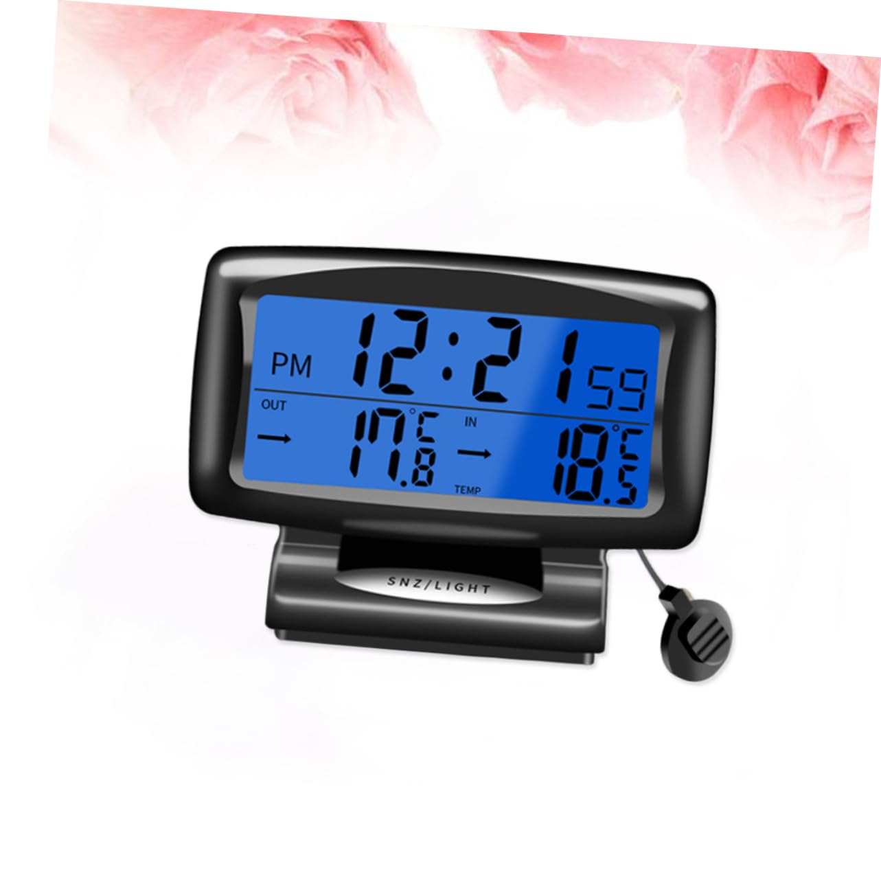 Gatuida 2piezas Electrónico Para Coche Pantalla Luminosa y Función De Retroiluminación Decoración De Tablero De Automóvil Medidor De Temperatura Sin Batería Fácil Instalación