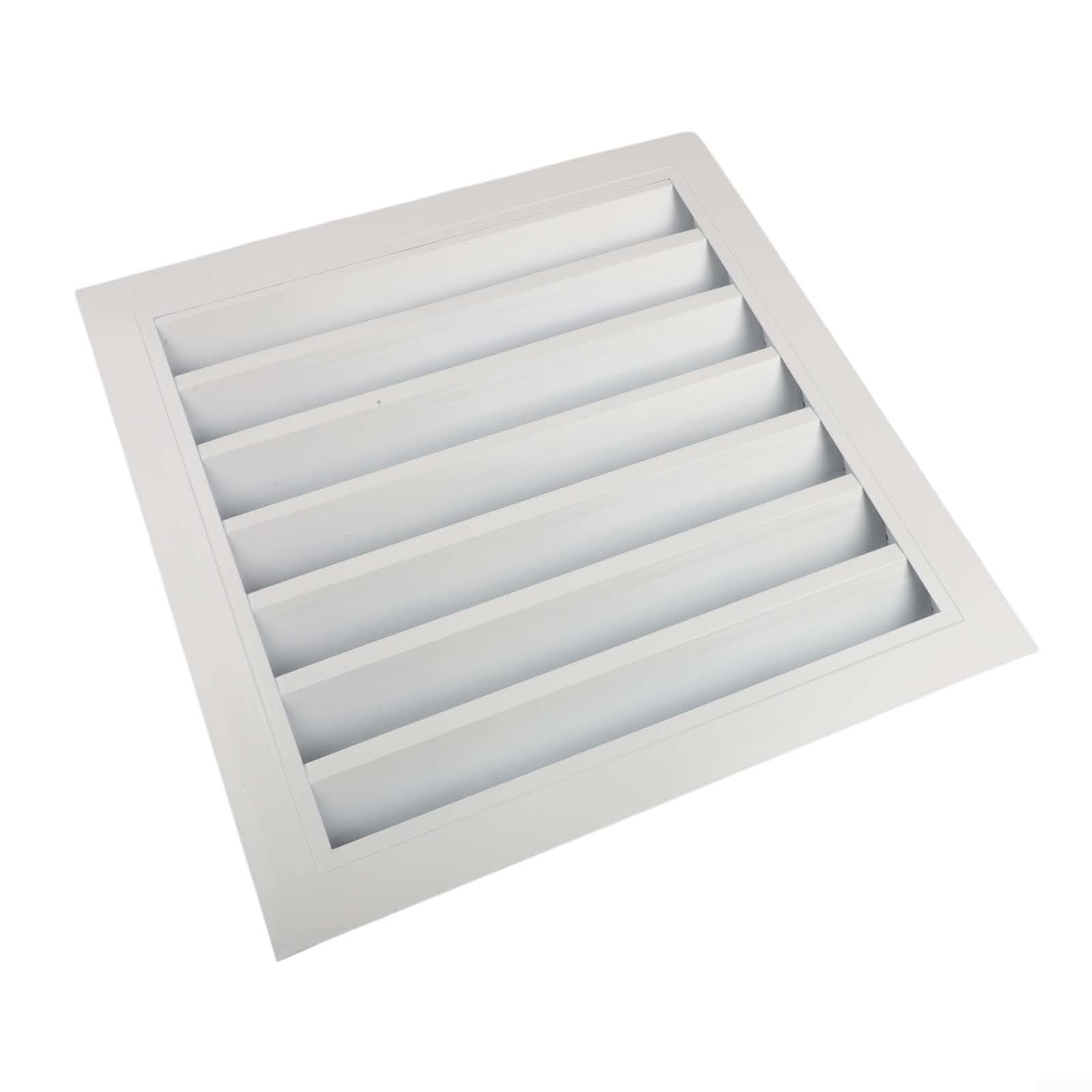 Aluminium Louvre Vent, Weatherproof Ventilation Air Grille Cover for Exterior Wall Outdoor Exhaust, Rainproof Metal Soffit Panel(400 * 400mm)