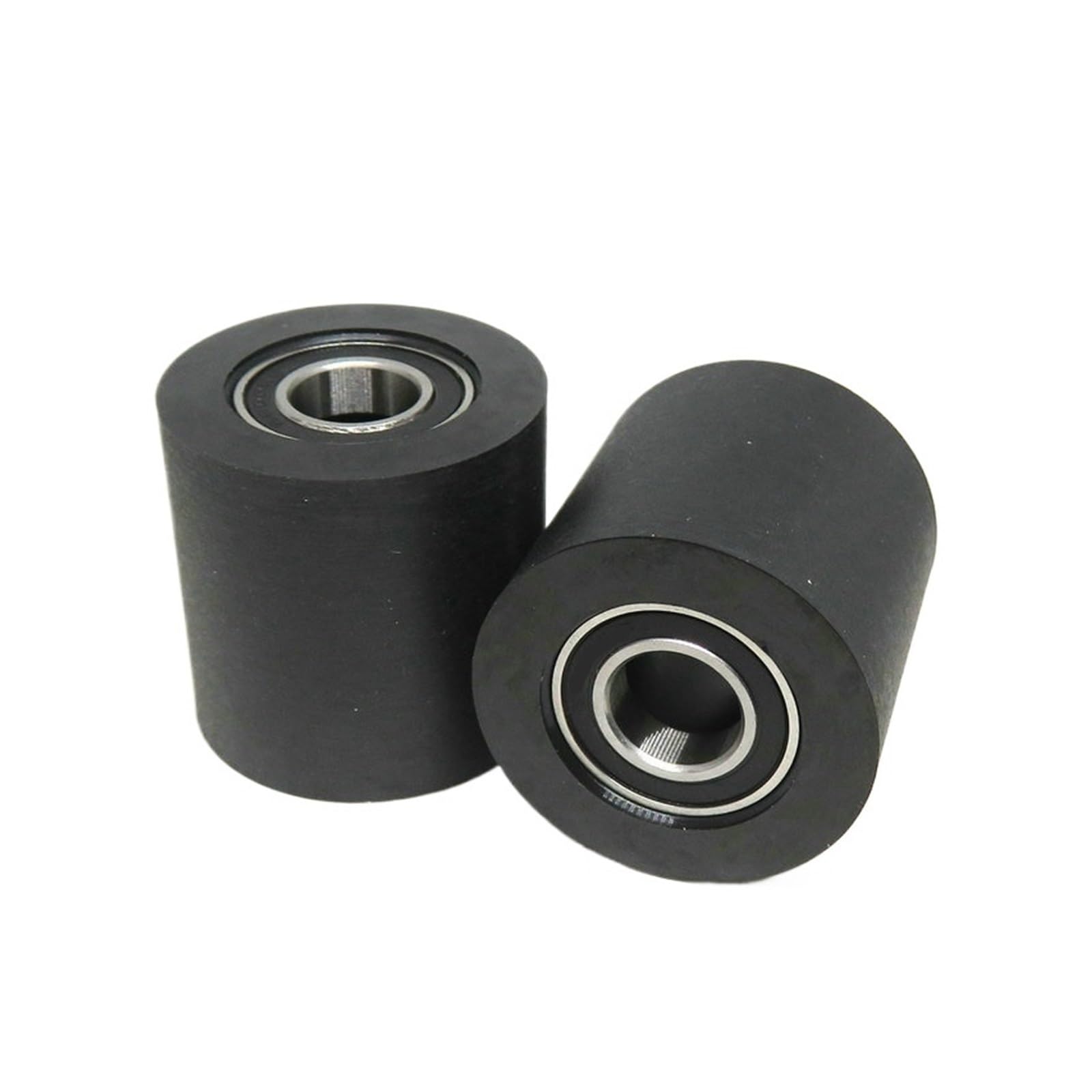 FQJYXWEWL 1PCS 30mm Black PU Coated Roller with Double 6800RS Bearings 10x30x30mm PUT680030-30 Silent Conveyor Belt Polyurethane