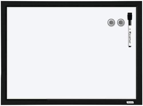 Quartet - Pizarrón magnético de 43,1 x 58,4 cm, pizarrones blancos, pizarrones de borrado en seco, marco negro, paquete de 4 (MWDW1723M-BK)