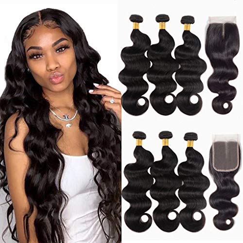 NUOF 1 BUNDLES HUMAN HAIR JC-WW (16/18/20+14, Middle Part)