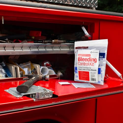Image of First Aid Only 91137 Critical Essentials Bleeding Control Kit for Chest, Limb & Torso Wounds, 10 Pieces