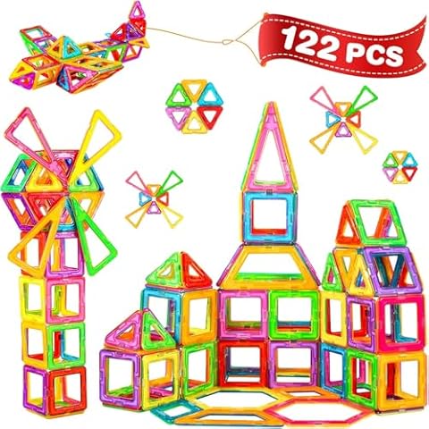 Crenova 122PCS Magnetic Building Blocks Set Cover