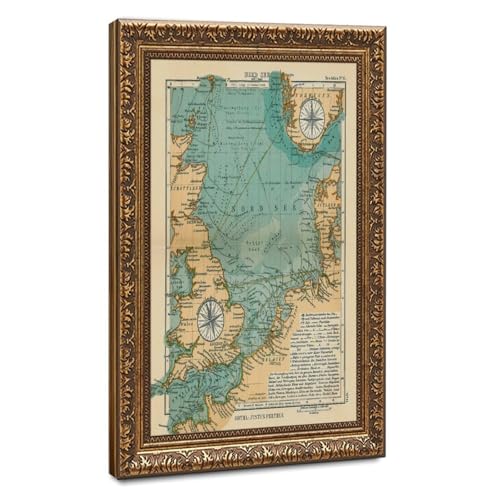 Impression sur toile Viking pour remplacer un cadre vide dans un grand salon sombre