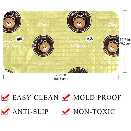 Tapis de bain antidérapant ours pour éviter les chutes de bébé