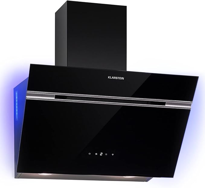 Klarstein Kitchen Cooker Hood, Angled Gas Cooker Hoods 60cm, Smart