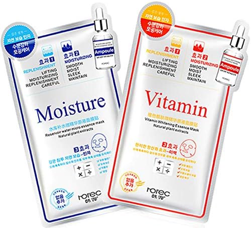 ROREC Moisturizing Vitamin Smooth Whitening Natural Refreshing Nourishes Mask (10 PCS)