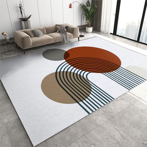 NEYTIIR Alfombra Moderno Geométrico - Diseño Moderno De Salón Pelo Corto - Alfombras Diseño Minimalista - Alfombra De Matrimonio, Dormitorio(Pattern18,140x200cm)