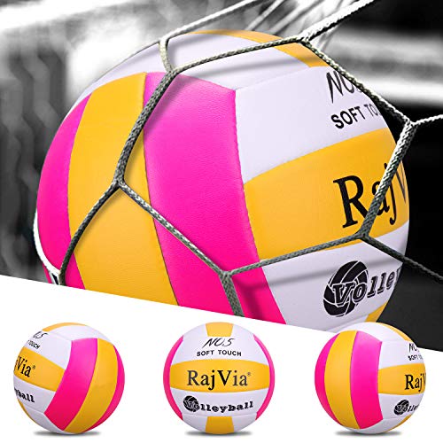 image for Rajvia Soft Touch Beach Volleyball,Official Size 5 Indoor Outdoor Voll