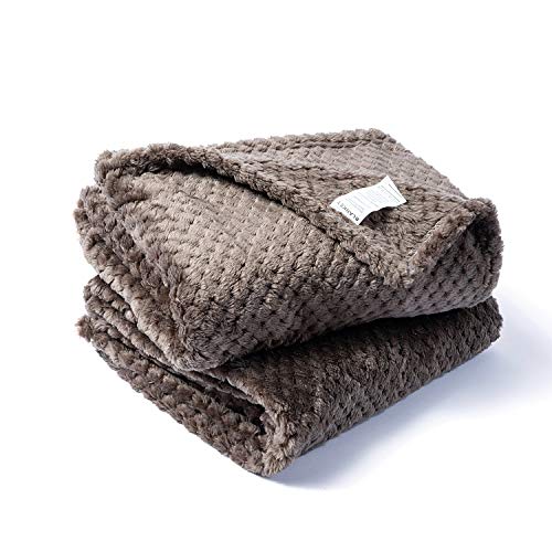Image of Warm Soft Fuzzy Dog or Cat Blanket, Plush Fleece Throws for Bed, Couch, Sofa, Travel (S /24 inch x 32 inch, Dark Grey)
