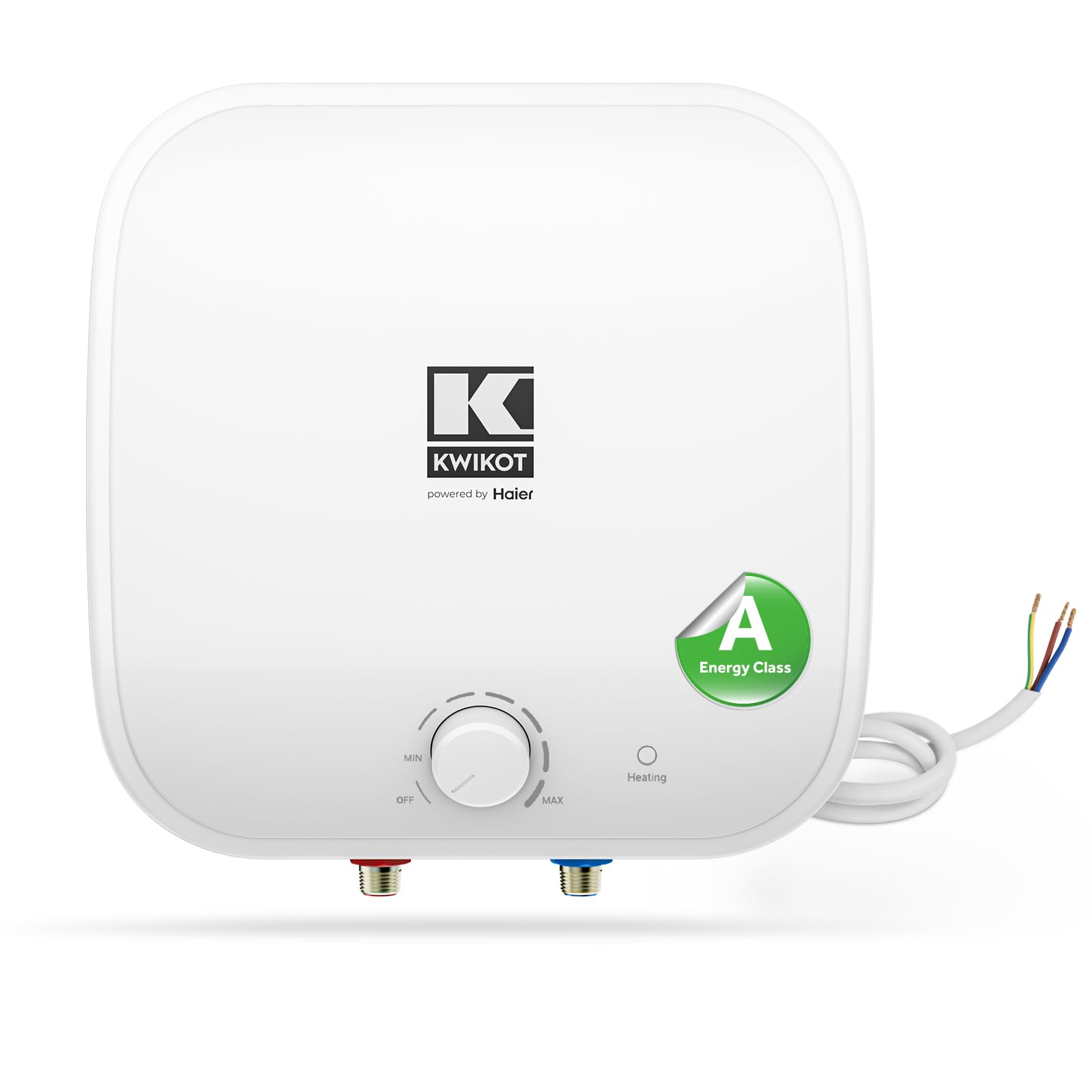 EffiCube Chauffe-eau Électrique 15 Litres Sous Évier, Ballon Eau Chaude Compact 1500W Classe A, Résistant Eaux Dures, pour Cuisine Salle de Bain Lavabo