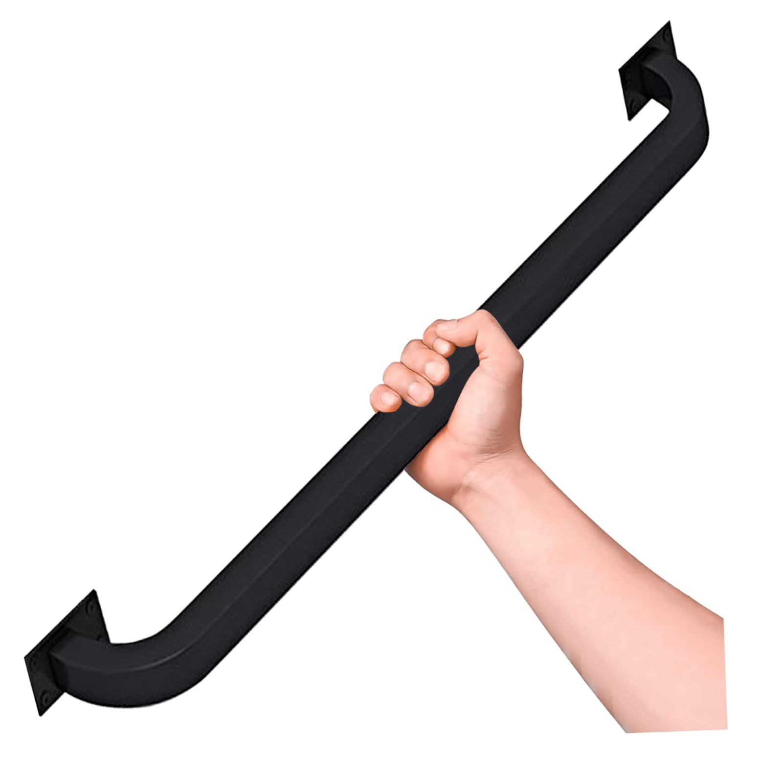 LWJSOCP Stair handrail Stair Banister Handrails, Black Pipe, Stair Handrail, Bar Foot Railing Set, Black Galvanized Industrial Wall Hand Railing, Safety Grip, Step Baluster (Size : 570cm)