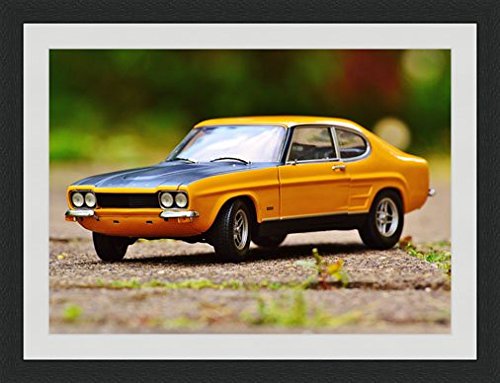Behind The Glass Toy Capri Ford - Framed & Mounted - 40x30cm - Black Frame