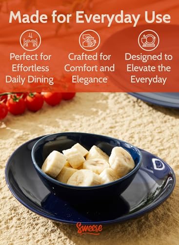 image for Sweese Porcelain Bowls Set - 5 Inch, 10 oz, Assorted Colors, Set of 6,
